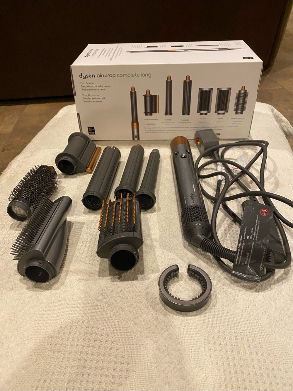 Dyson Airwrap Complete Long Styler in Gray with Gold Accents